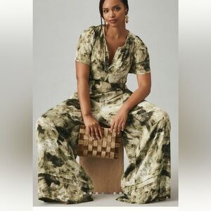 Anthropologie Somerset Jumpsuit Olive NEW Large $198 retail